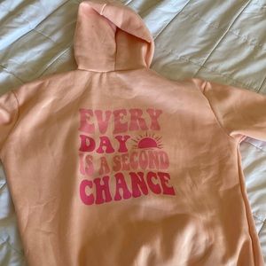 pink hoodie
